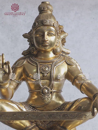 Ayyappa Swamy Brass Idol for Pooja Room & Temple