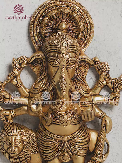 Brass Drishti Ganesha Wall Hanging – Evil Eye Protection