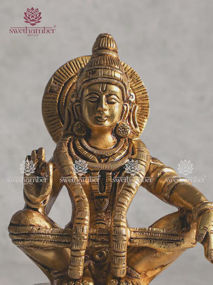 Brass Ayyappa Swamy Statue – Perfect Gift for Devotees