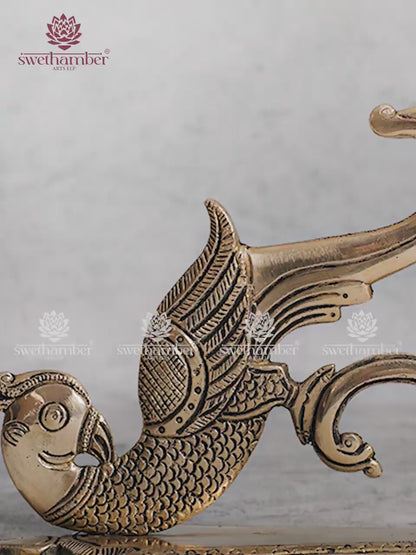 Wall Mount Brass Brackets for Temple Lamps and Bells