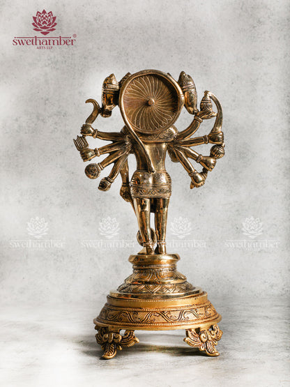 Small Round Brass Chowki / Stand for Idols /Decor