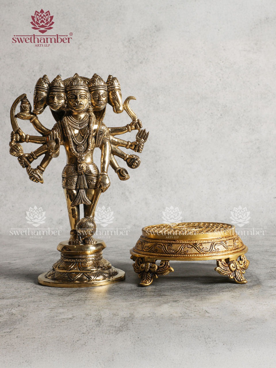 Small Round Brass Chowki / Stand for Idols /Decor