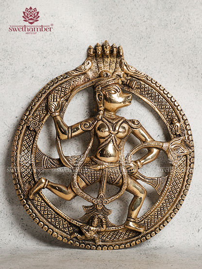 Lord Hanuman Brass Wall Hanging for Pooja Room