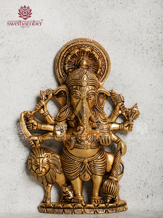 Brass Drishti Ganesha Wall Hanging – Evil Eye Protection
